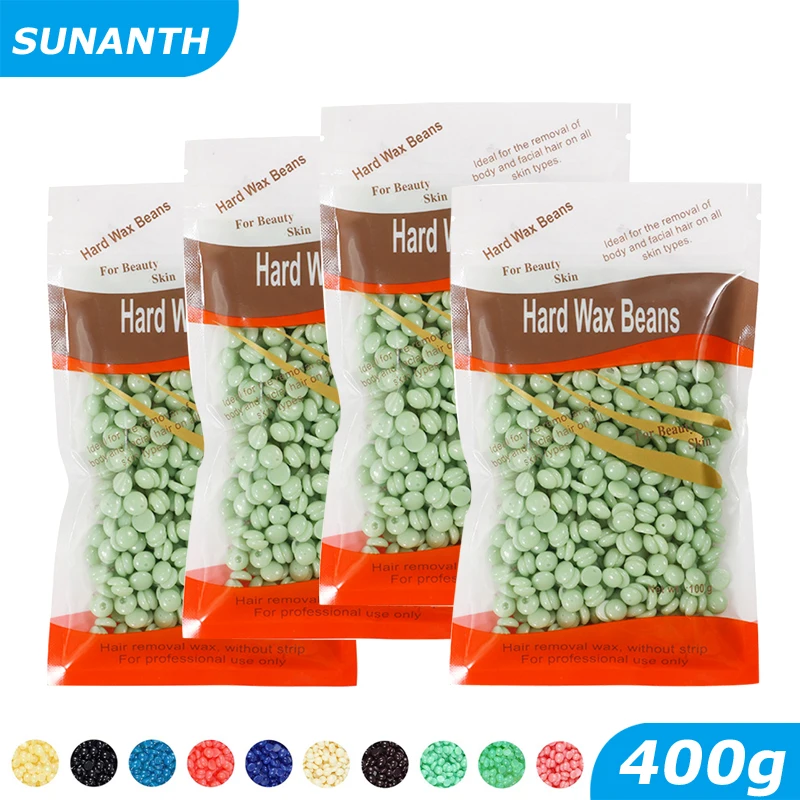 Schmerzloser heißer Film zur Entfernung von Körperhaaren, Bohnen, hartes Wachs, Wachs, Bohnen, Wachsmaschine, Bikini, Gesicht, Beine, Haar, 1000 g/200 g/100 g Image