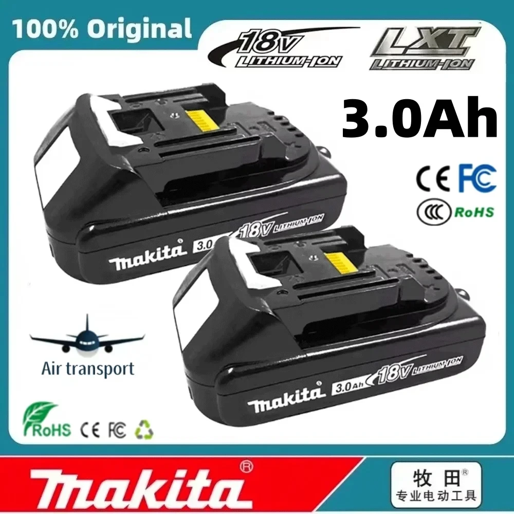 Makita 100% Original Rechargeable Power Tool Battery, Replaceable Lithium-ion LED, 3.0 Ah 18 V LXT BL1860B BL1860BL1850 BL1830