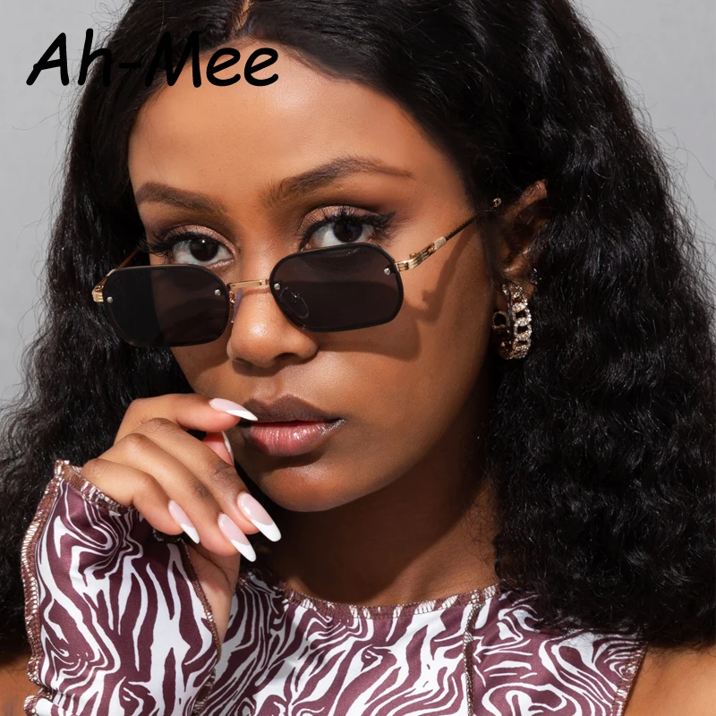 Wandern Camping Kleine Platz Randlose Anti Licht Gläser Frauen Marke Trend Schwarz Shades Für Weibliche Vintage Brillen UV400 Image