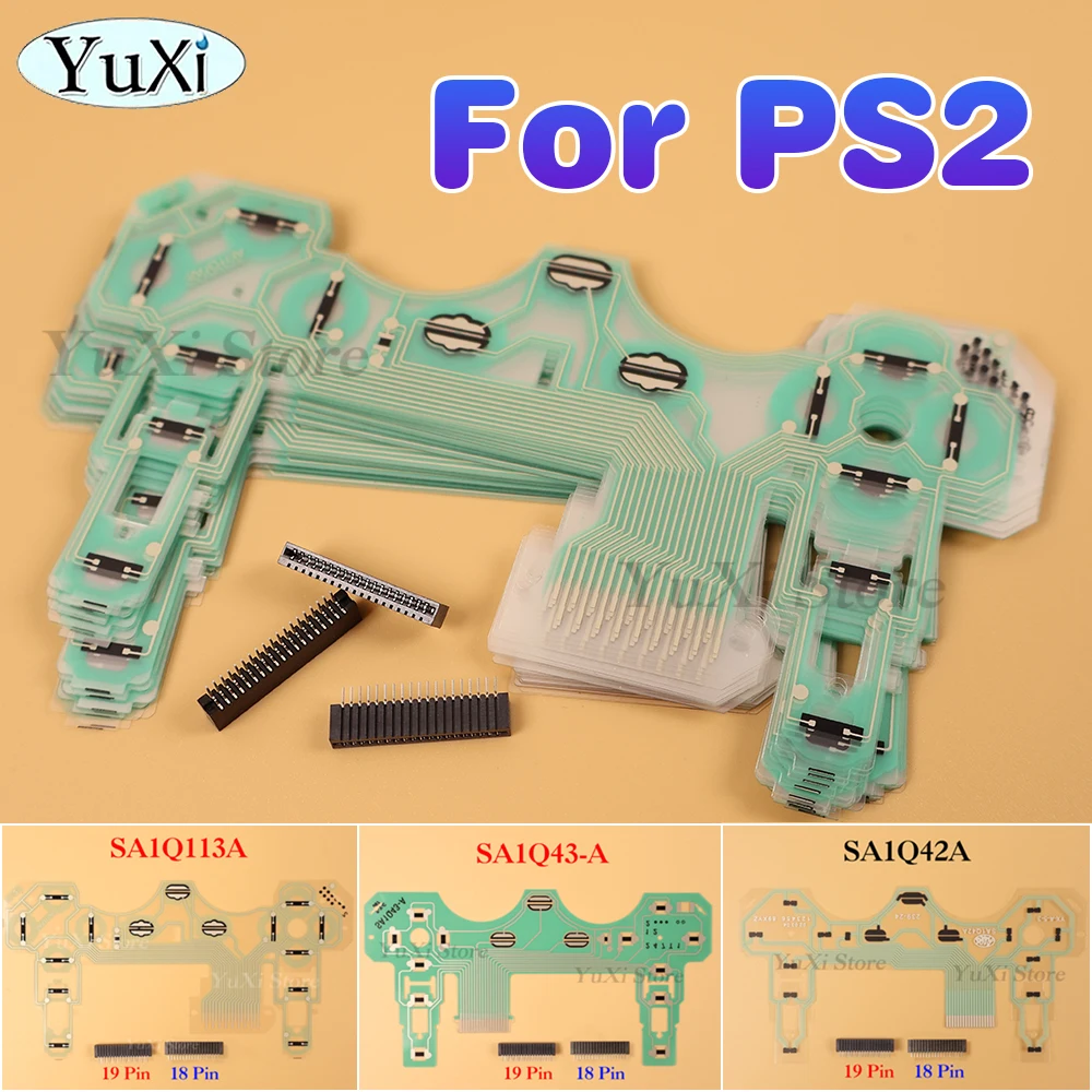 For PS2 Ribbon Circuit Board Joystick Flex Cable Conductive Film For PlayStation 2 SA1Q42A SA1Q43-A SA1Q113A 18Pin 19Pin Socket