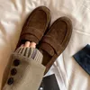Herrenmode Schaffell Loafer 2023 Frühling Herbst Neue Design Weiche Frauen Flache Schuhe Retro Büro Frauen Schuhe Zapatos De mujer