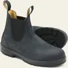 Herren-Lederstiefel, lässiger Slip-on-formeller Oxford-Stiefel, Vintage-Paar-Schuhe, klassische Herren-Chelsea-Stiefel, schwarze lässige Vintage-Stiefel