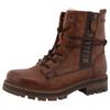 Winterboots MUSTANG SHOES "Darleen", Damen, Gr. 44, braun, Lederimitat, used, Basic, Schuhe, Schnürboots mit Profilsohle