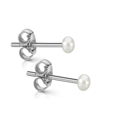 Paar Ohrstecker FIRETTI "Schmuck Geschenk Silber 925 Ohrschmuck Ohrringe" Gr. 7, bunt (silberfarben, weiß), Ohrringe, Damen, 7, Silber 925 (Sterlingsilber)-Perlen, Silber 925 (Sterlingsilber), Perlen, Made in Germany - mit Süßwasserzuchtperle Image