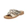 Pantolette BLOWFISH "Blowfish Pantoletten Lederimitat", Damen, Gr. 37, gold, Lederimitat, casual, Schuhe