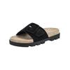 Pantolette ROHDE "Rohde Pantoletten Veloursleder", Damen, Gr. 37, schwarz, Veloursleder, casual, Schuhe