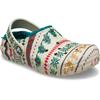 Clog CROCS "Classic Lined Fair Isle Clog T", Kinder, Gr. 22, bunt (multifarben), Croslite, casual, Schuhe, Weihnachtsschuh, Hausschuh mit buntem Festive Print