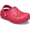 Hausschuh CROCS "Classic Lined Bold Clog T", Kinder, Gr. 25, pink, Croslite, sportlich, Schuhe, Clog, Homeslipper mit Warmfutter