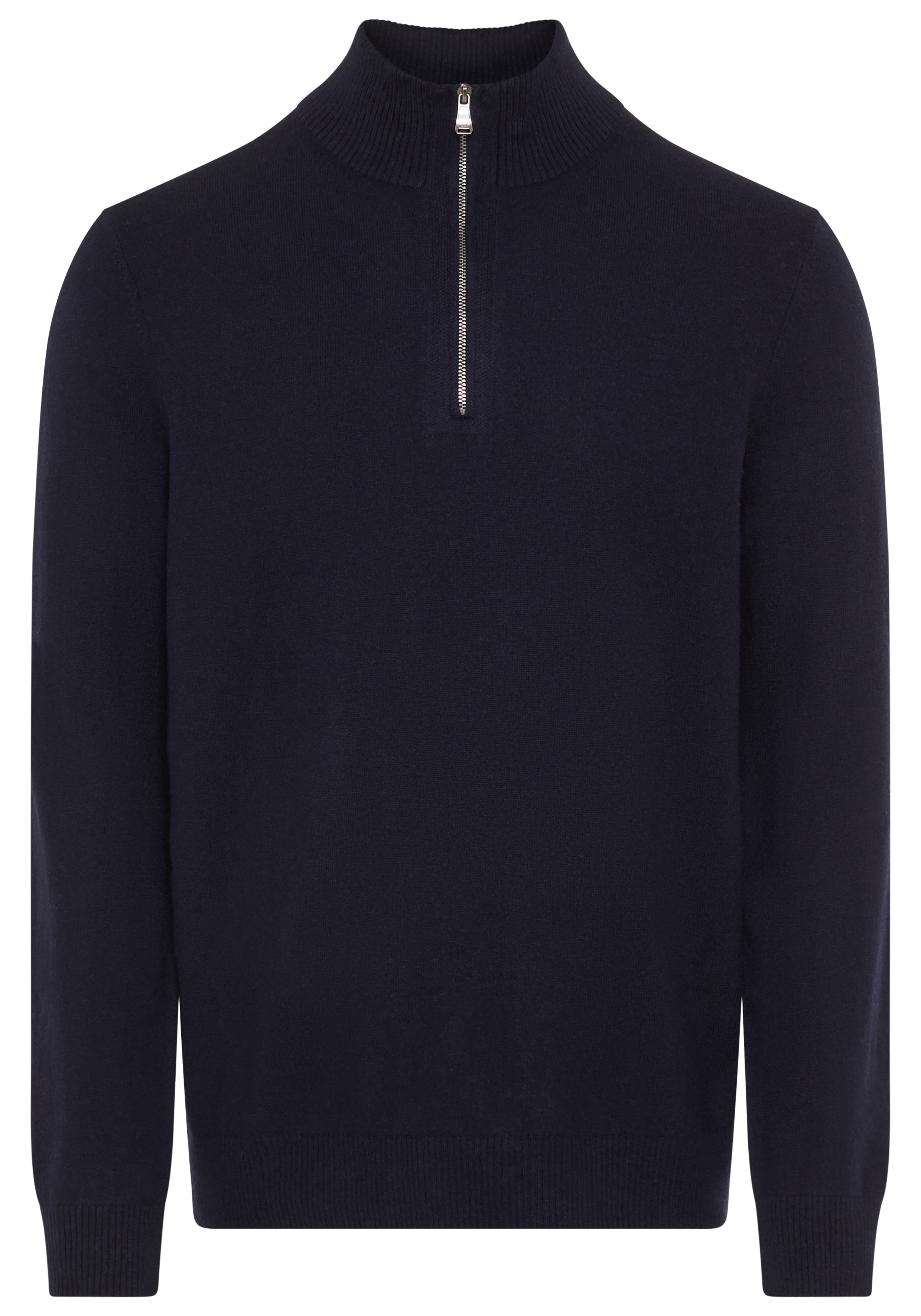 Strickpullover JOOP JEANS "Lauriono", Herren, Gr. M, dunkelblau, Strick, Obermaterial: 80% Wolle, 20% Polyamid, unifarben, regular fit normal, Rundhals, eingesetzt Rippstrickbündchen, Pullover, mit Reißverschluss Image