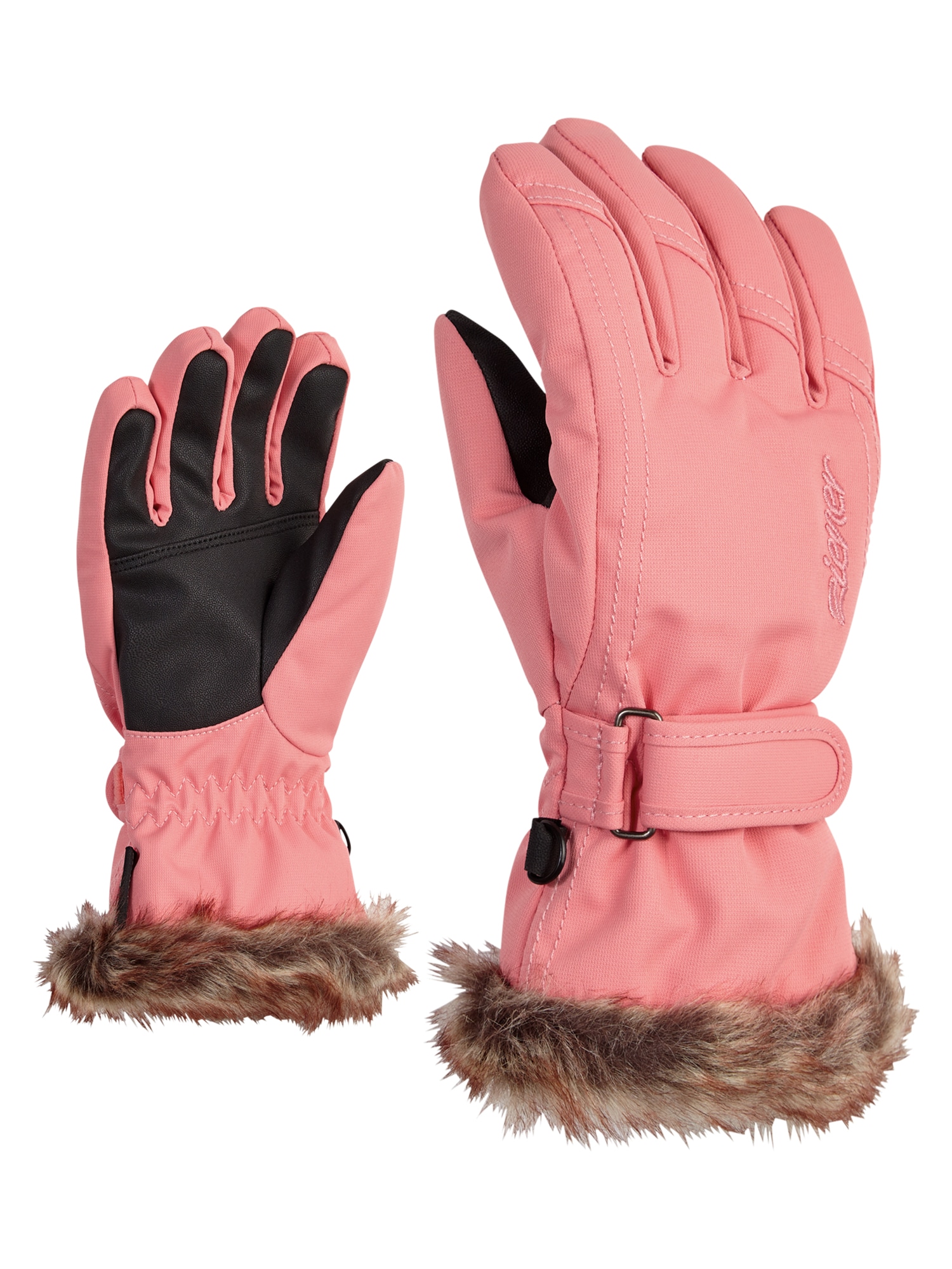 Skihandschuhe ZIENER "LIM", Kinder, Gr. 3,5, rosa, Kunstfaser, Handschuhe Image