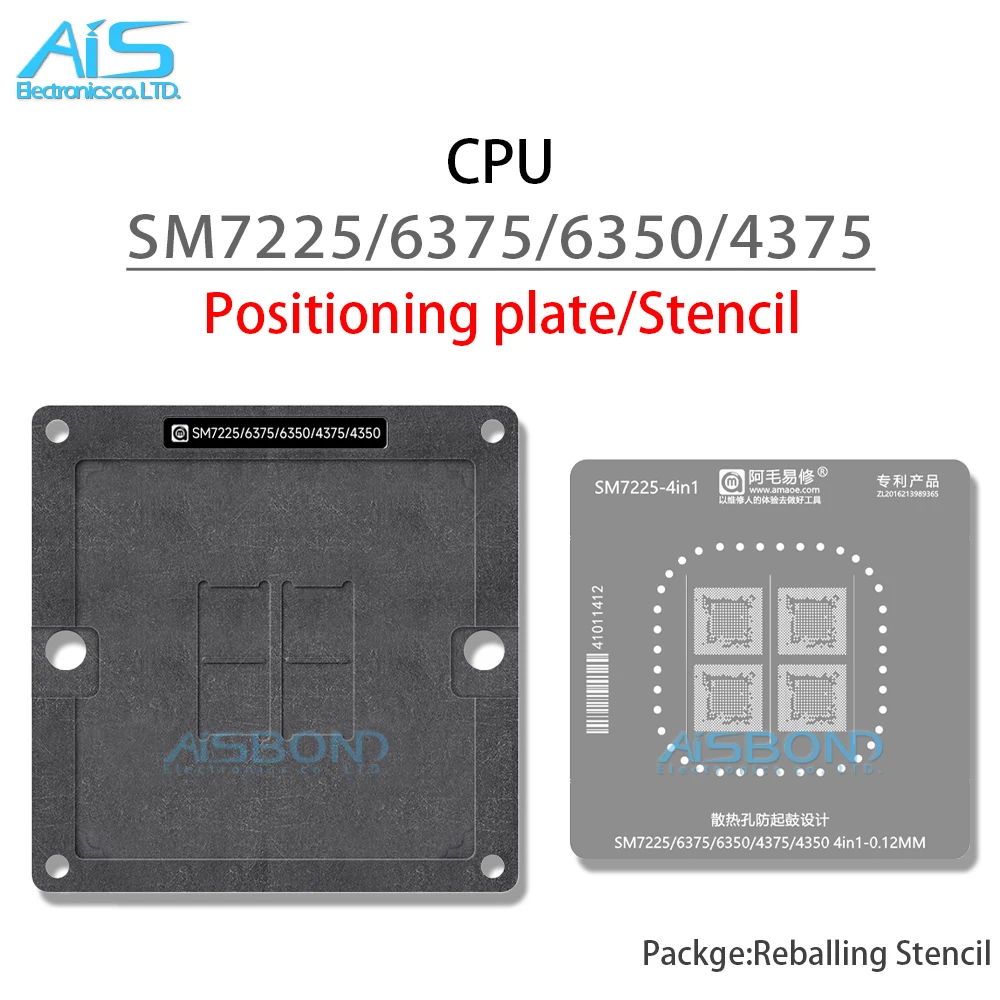 BGA Reballing Stencil Template Station For Qualcomm Snapdragon 750g 695 4Gen1 SM7225 SM6375 SM6350 SM4375 CPU Positioning Plate
