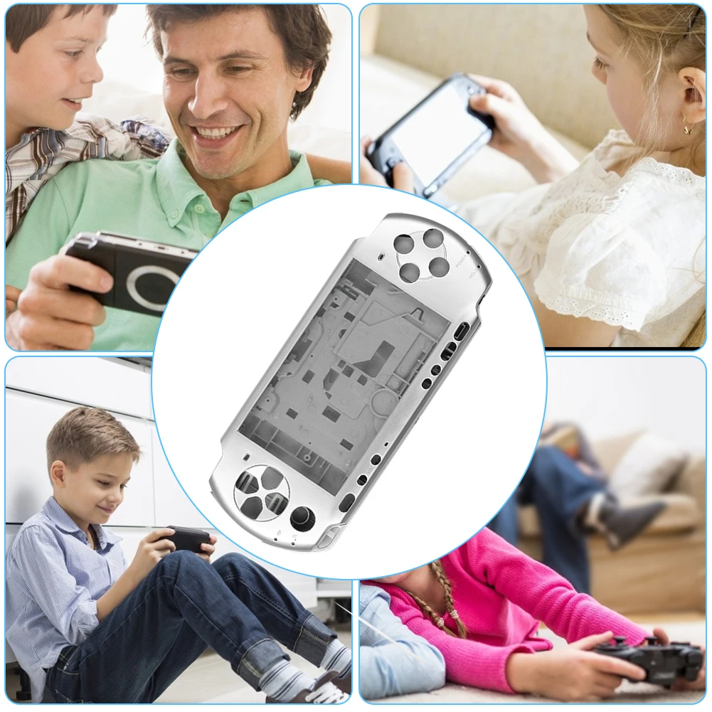 Coque de Console de jeu avec Kit de boutons, housse de protection de remplacement pour accessoires de Console de jeu PSP3000
