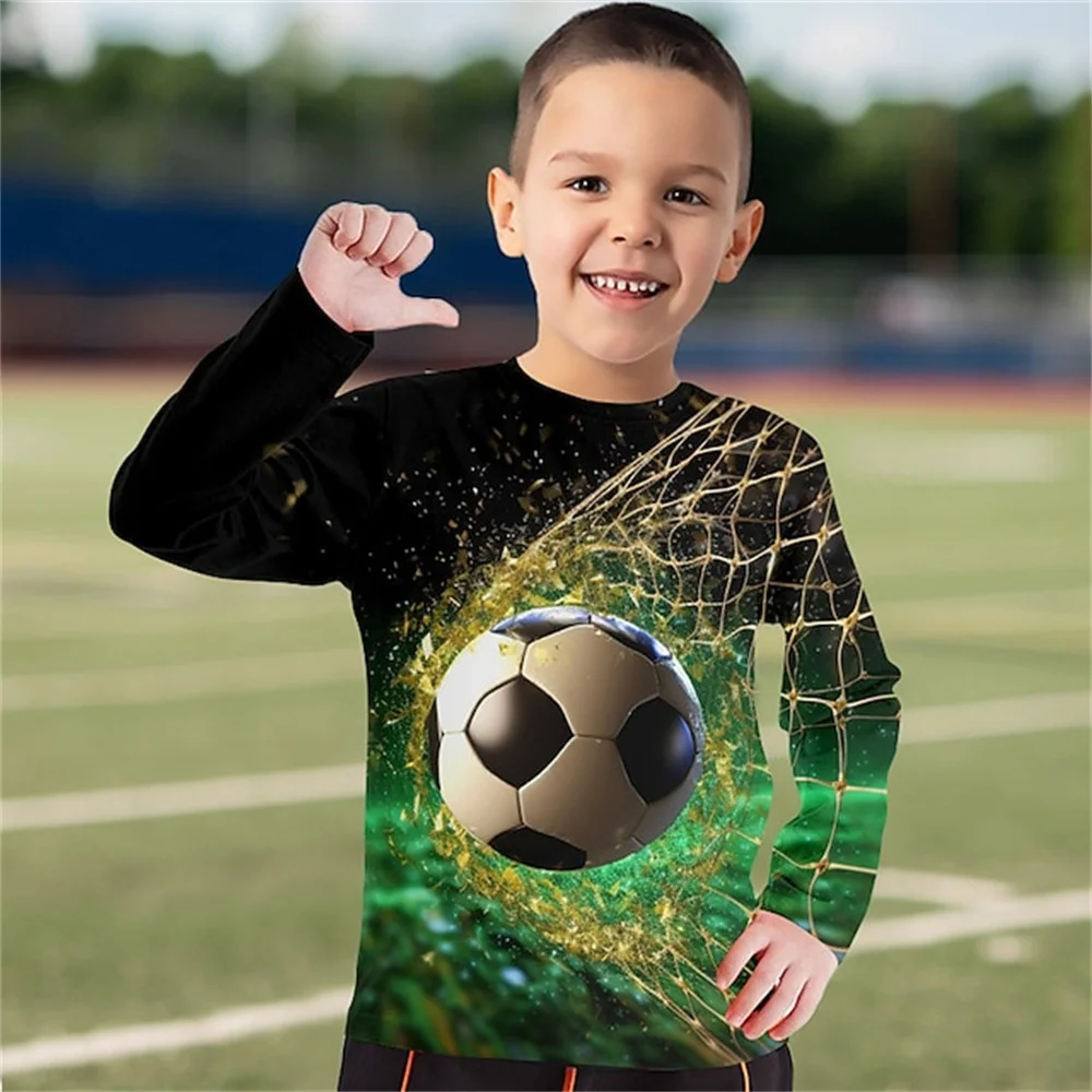 Kids Clothes Football Shirt Graphic T Shirts Junior Boys
