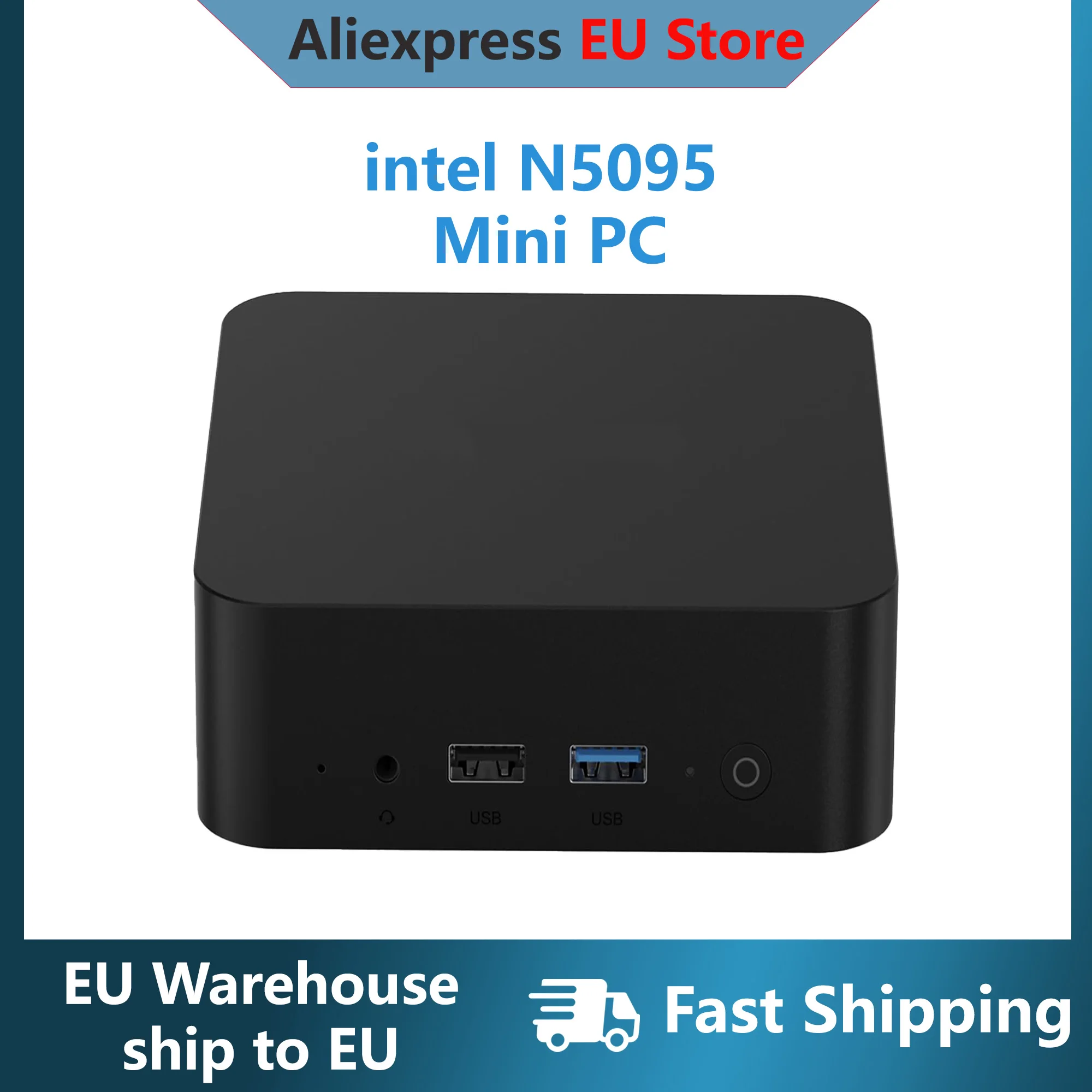 Mini PC Intel N5095 16G DDR4 500G SSD Mini ordinateur de bureau prise en charge WiFi5 BT5.0 Windows11 double écran sortie HDMI 4K