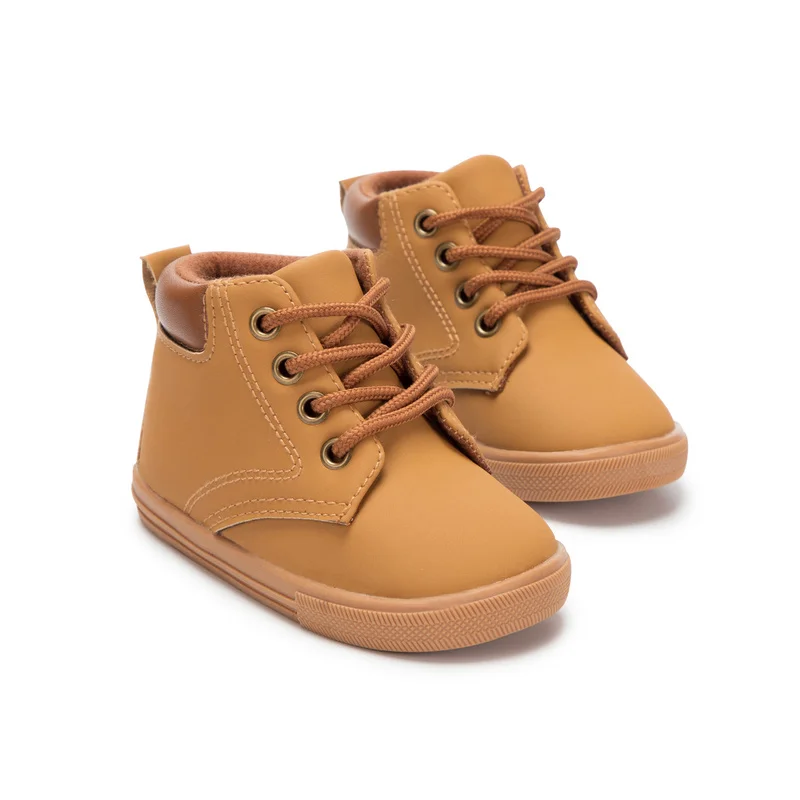 Nouveaux enfants chaussures classiques chaussons pour enfants garçons filles chaussures semelle en caoutchouc antidérapante kaki bébé chaussures haute Gang chaussures pour enfants