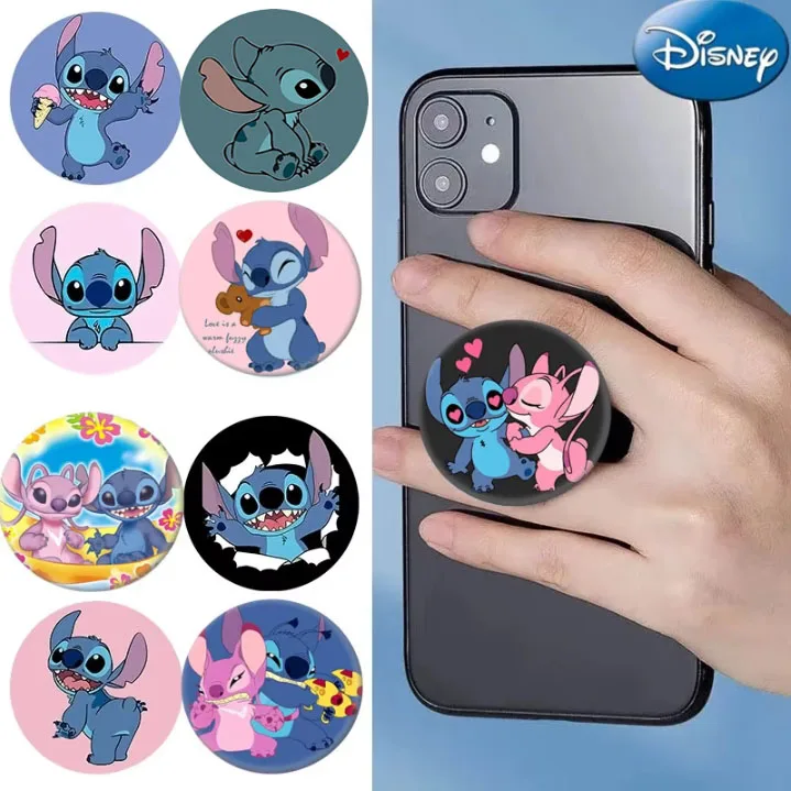 Stitch Anime support de téléphone portable étuis de téléphone accessoires Action Aigure support de téléphone pliant poignée de bureau Tok support de téléphone portable cadeaux