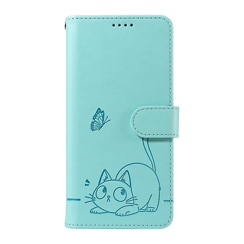 telefono Custodia Per Google Pixel 10 Pro XL Pixel 9 Pro XL Pixel 8 Pro Pixel 7 Pro Custodia Portafoglio Protezione Completa con Cordino Resistente agli urti Gatto Retrò Pelle PU