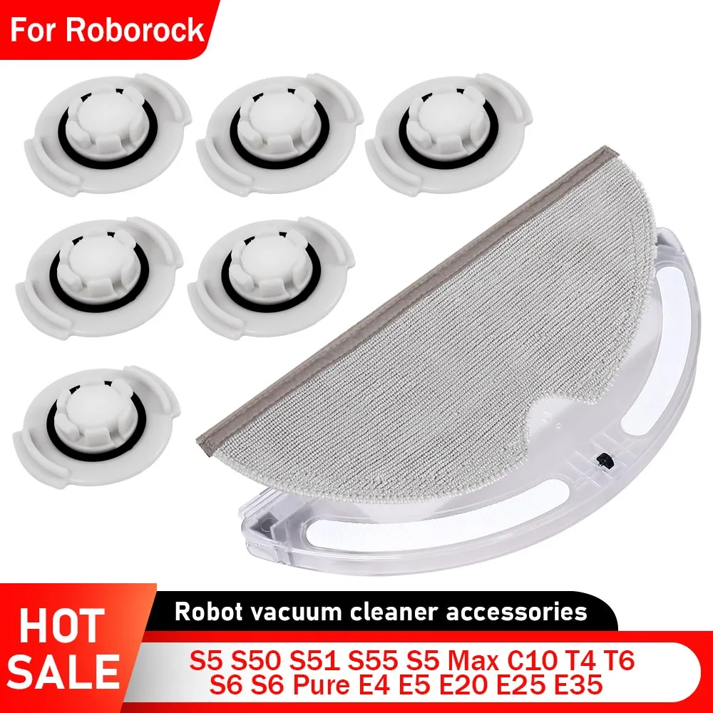 Wasser Tank Filter Mopp Tuch Kit Teile Für Xiaomi Roborock S5 S50 S51 S55 S6 S6 Reine C10 E4 E5 E20 E25 E35 T4 T6 Staubsauger Image