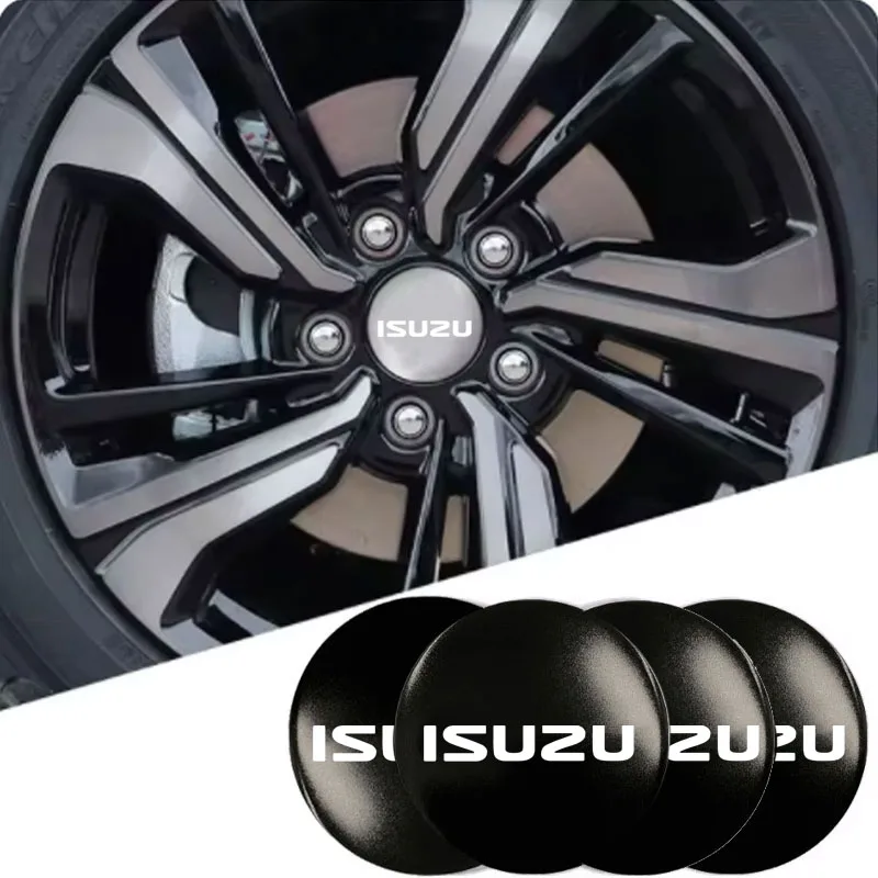 4 stücke Auto hub abdeckung logo aufkleber für Isuzu D-MAX D MAX Dmax I II PANTHER ASCENDER 4X4 WFR VAN NFR ATV TROOPER auto Zubehör Image