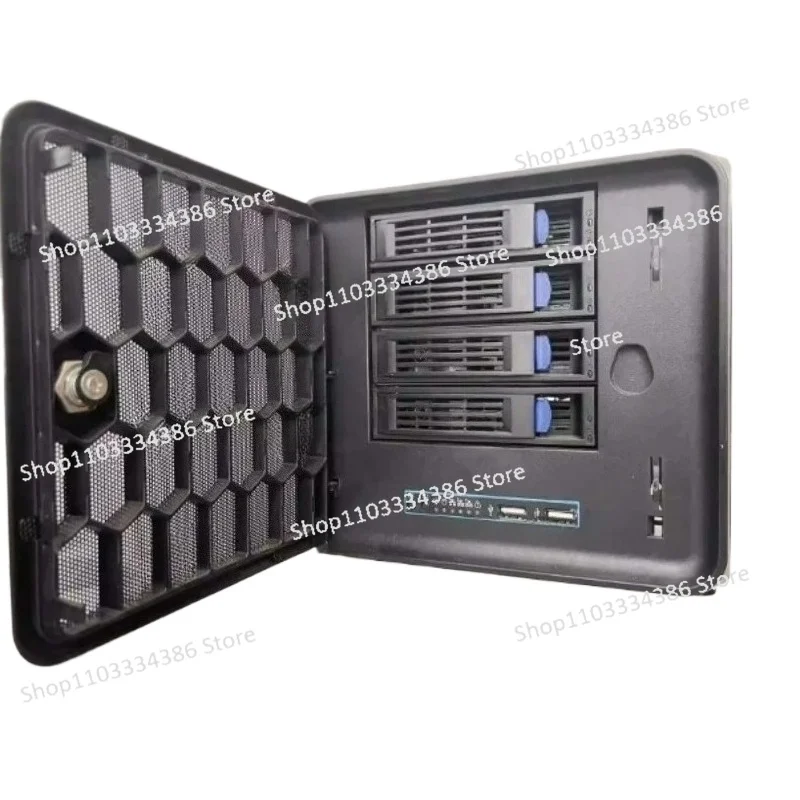 Neues 4-Bays-Festplatten-NAS-Gehäuse, unterstützt Mini-ITX-Motherboard für die Heimnetzwerkspeicherung Image