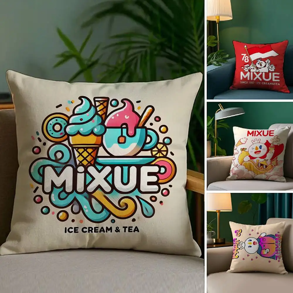 MIXUE Kissenbezug für Eis und Tee, Anti-Dustmite, unsichtbarer Reißverschluss, Schlafsofa