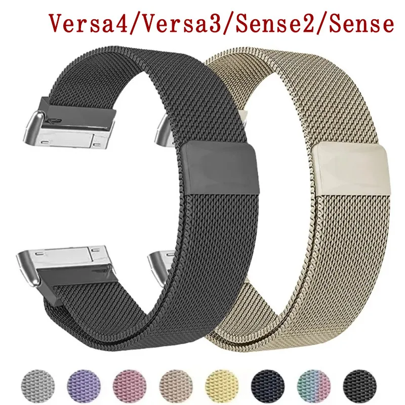 Metallarmband für Fitbit Versa 4 3 2 Lite Sense Band Handgelenk Milanese Sense 2 Ersatz-Magnetschlaufenarmband Fit Bit-Uhrenarmband Image