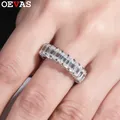 OEVAS 3*5mm/4*6mm Taglio Smeraldo Moissanite Anelli per le donne S925 Sterling Silver di lusso Full Lab Anelli di nozze con diamanti Gioielleria raffinata