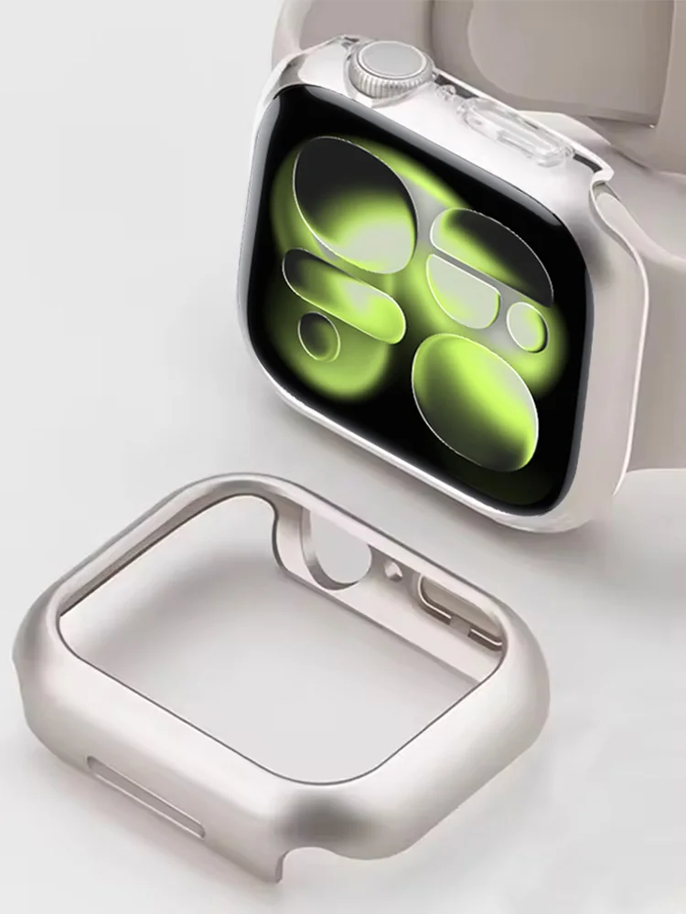 Abdeckung Für Apple Watch Fall 11 10 46mm 42mm 41mm 45mm 44mm 40mm Bands Hohl PC screen Protector stoßstange iWatch Serie 9 7 8 6 se Image