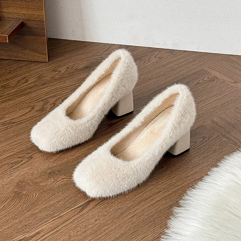 2025, flacher Mund, afrikanischer Damenschuh, quadratische Zehenpumps, Mary Jane, Slip-On, neueste Schnürung, Burgunderrot, süßes Lolita Image