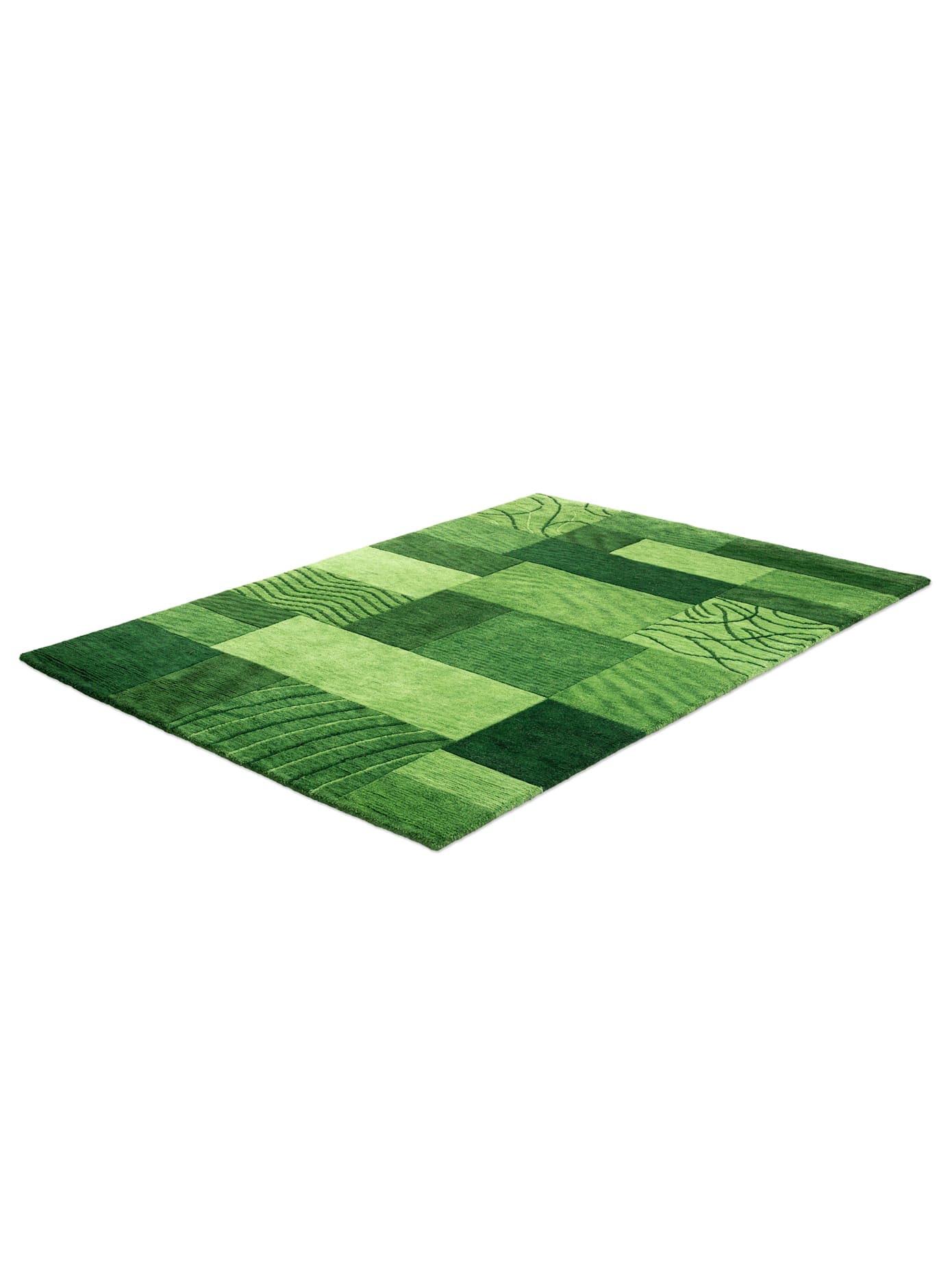 Teppich HEINE HOME Gr. 7, grün, B:190cm H:14mm L:250cm, Schurwolle, Wolle, Teppiche Image