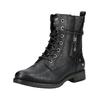 Schnürstiefelette MUSTANG SHOES "Mustang Shoes Stiefelette Lederimitat", Damen, Gr. 42, schwarz, Lederimitat, casual, Schuhe