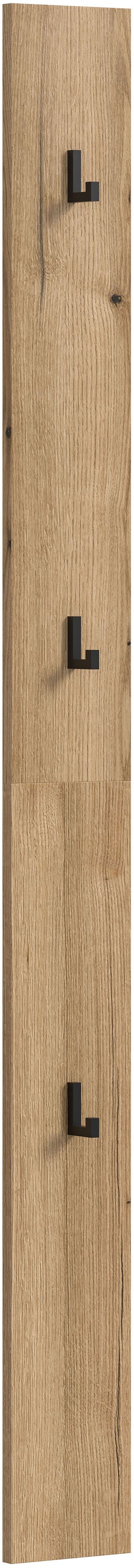 Garderobenpaneel INOSIGN, evoke oak nachbildung, B:15cm H:160cm T:2cm, Spanplatte, Garderobenpaneele, Oran, Evoke Oak, Garderobenpaneel mit drei Haken, Flurgarderobe Image