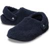 Clog CROCS "Classic Cozzzy Slipper", Damen, Gr. 38, blau (navy), Croslite, Textil, casual, Schuhe, Hausschuh, mit kleiner Plateausohle