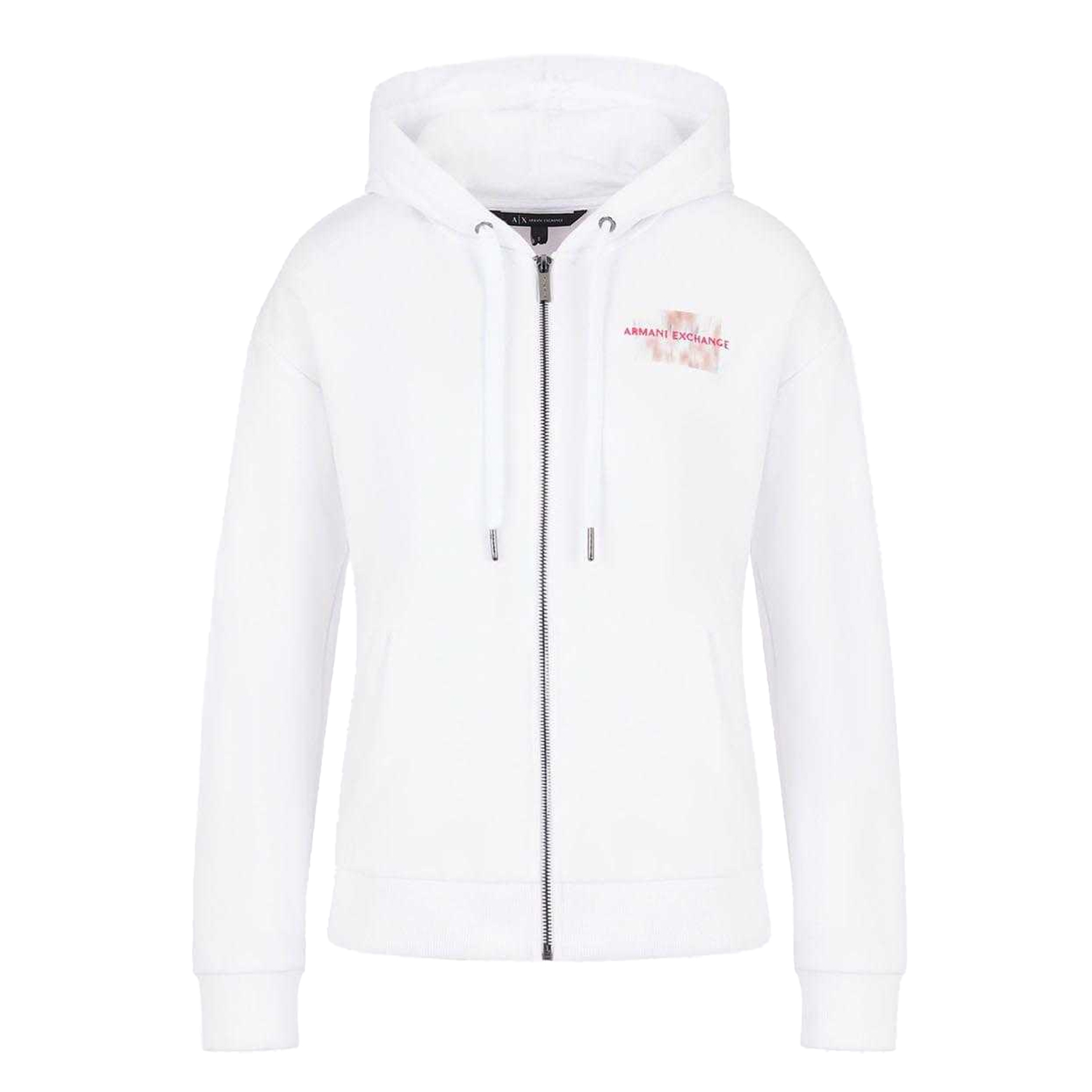 Armani Exchange - Kapuzenpullover für Damen, Durchgehender Reißverschluss (Weiß) Image