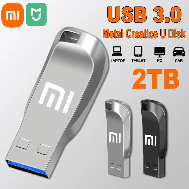 Xiaomi Mijia clé USB 2 to USB 3.0 Mini clé USB en métal haute vitesse 1 to clé Portable étanche mémoire stockage U disque