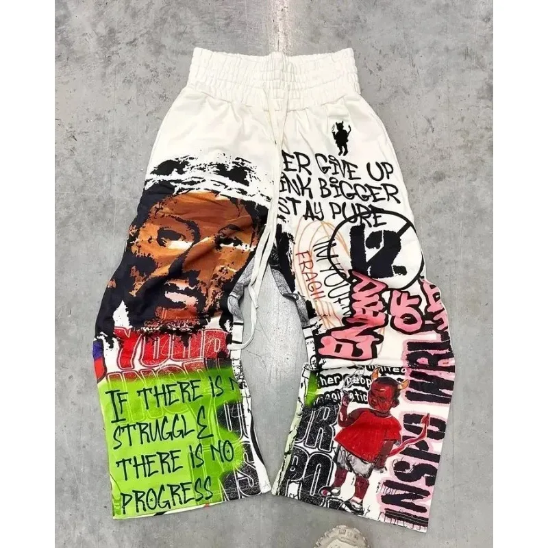 New 3D cartoon printed mesh breathable and fashionable European and American style casual sports pants for adults and children