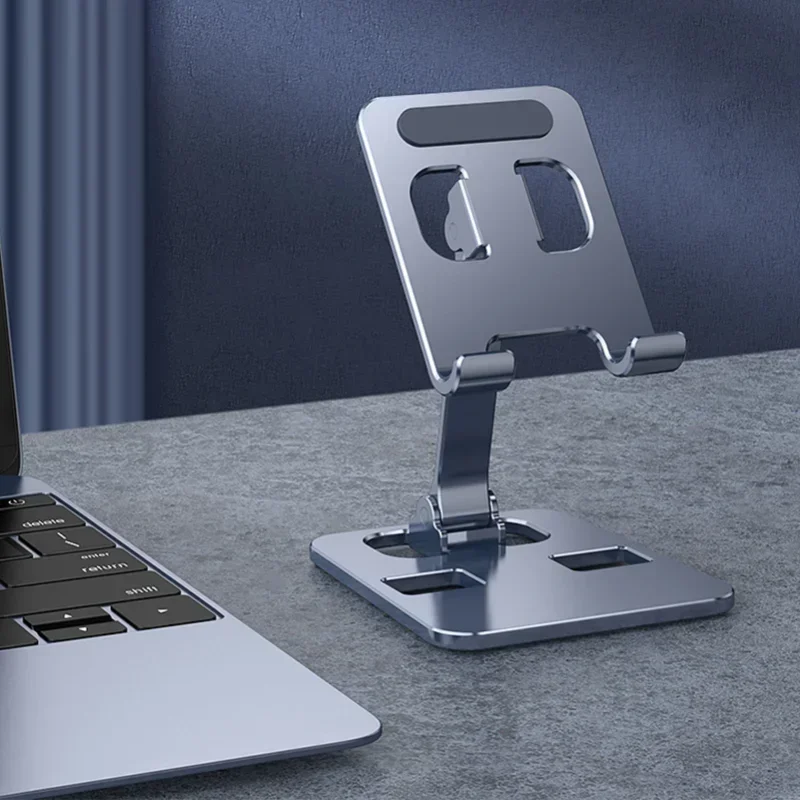 Supporto per telefono cellulare da tavolo in lega di alluminio Supporto pieghevole per tablet iPad Supporto da scrivania per telefono cellulare Supporto pigro per supporto per smartphone