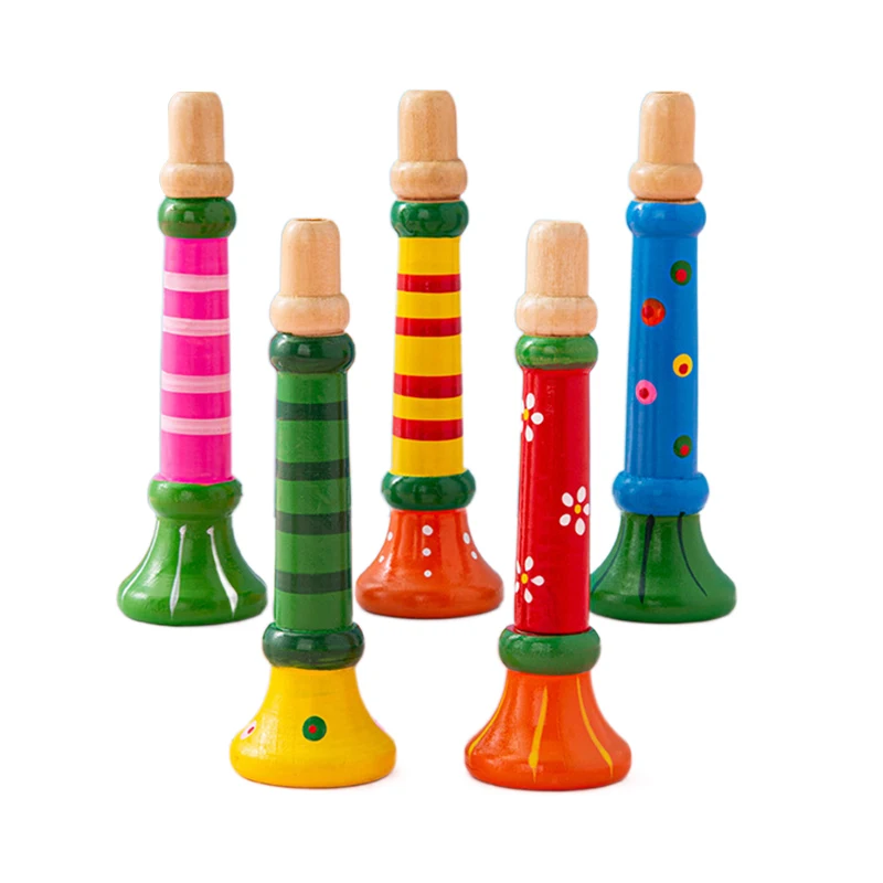 Trompette en bois pour enfants, jouet, corne, sifflet, Instrument de musique pour enfants, Instrument de musique Orff éducatif précoce, jeu d