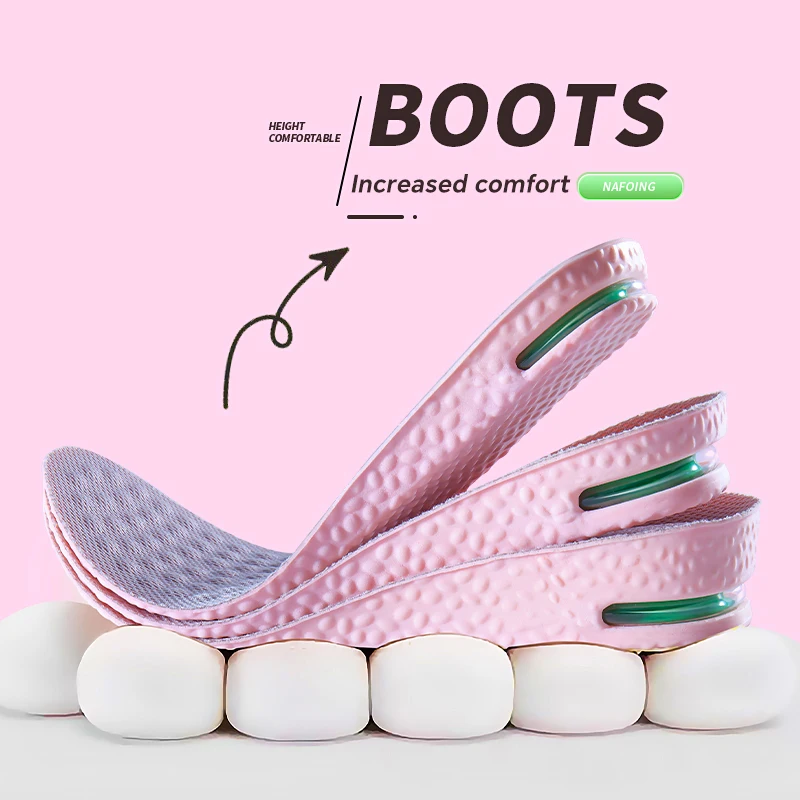 1 Paar erhöhende Einlegesohlen für Damen und Herren. Weiche und bequeme Laufsport-Fußmatte. 1,5–3,5 cm erhöhende Einlegesohle Image