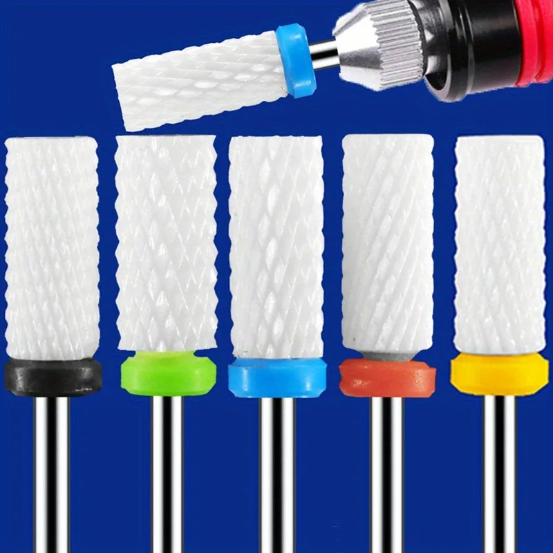 Kit-1/2/4PCS Keramik Nagel Bohrer Fräser, Elektrische Maniküre Bit Dateien Pediküre Maschine Polnischen Zubehör Image