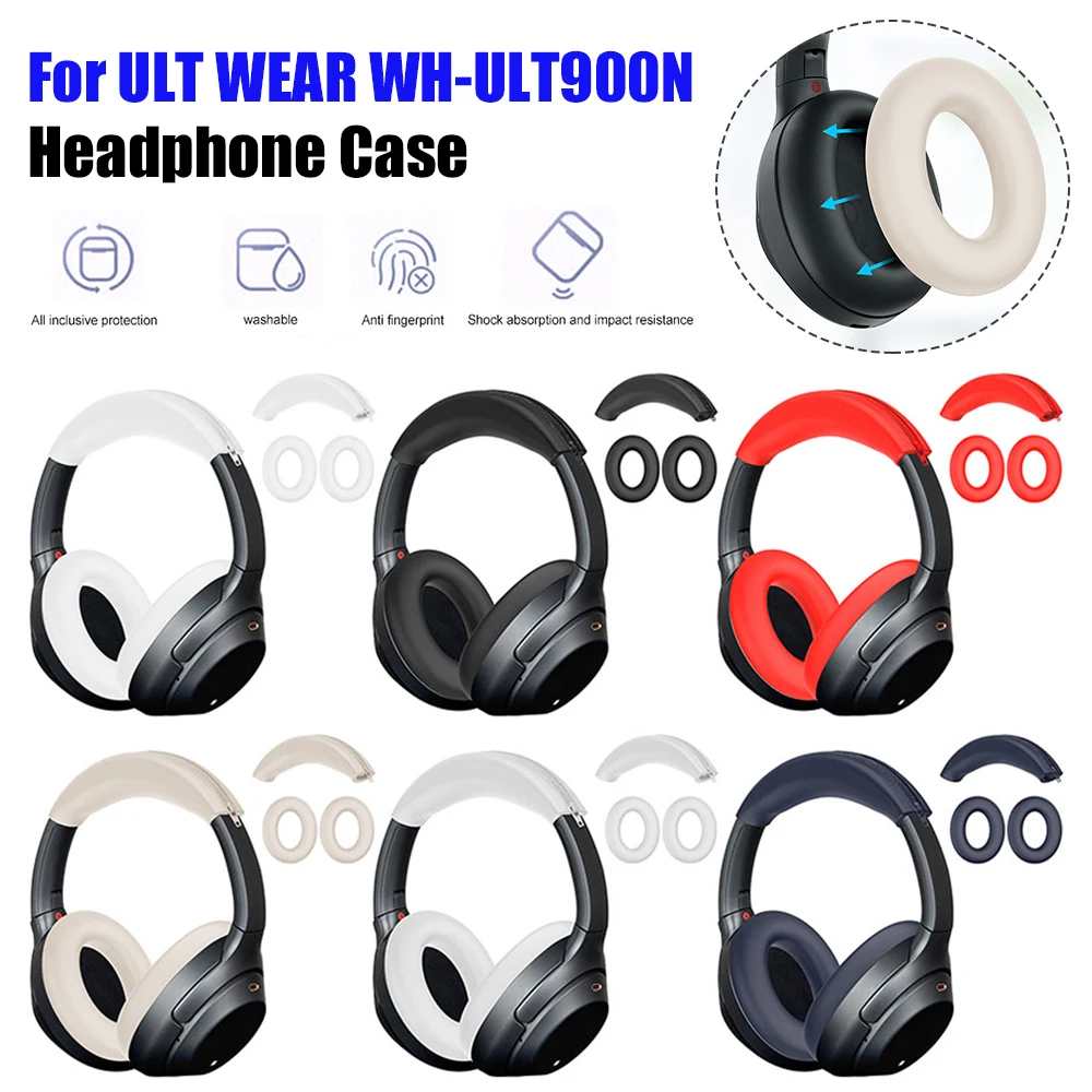 Kopfhörer-Hülle, Ohrpolster, Kopfbalken-Abdeckung, kratzfeste Kopfhörer-Hülle für ULT WEAR WH-ULT900N/WH-1000XM3/XM4, Silikon-Headset-Hülle Image