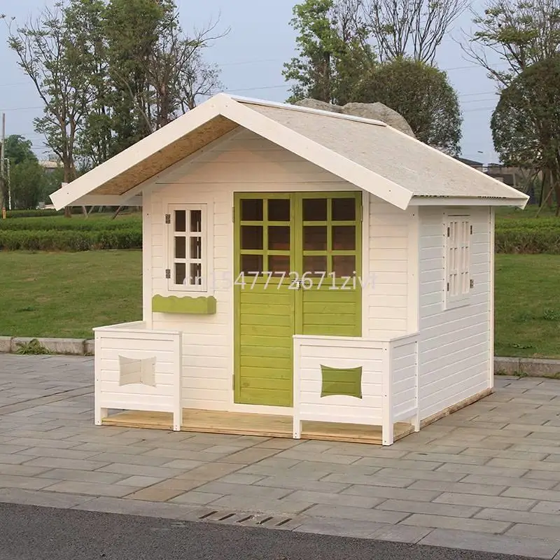 Feste Korrosionsschutz-Holz-Cottage-Villa B & B aus massivem Holz für den Außenbereich, Kindermontage, bewegliches Holz, kann in kleinen 050 lebt werden