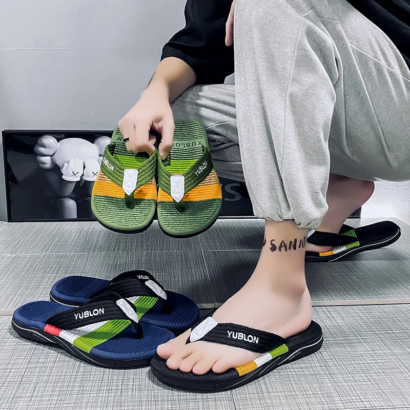 Männer Coole Hausschuhe Flip-Flops Strand Sandalen Rutschfeste Badezimmer Casual Flache Schuhe EVA Hausschuhe Indoor Hausschuhe Männer Outdoor rutschen