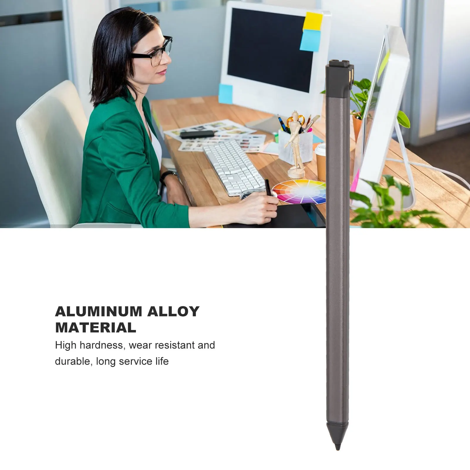 Digitaler Stift für ASUS PEN SA301H 4096, Druckempfindlichkeit, 2 anpassbare Tasten, digitales Stift-Tablet, Dunkelgrau Image