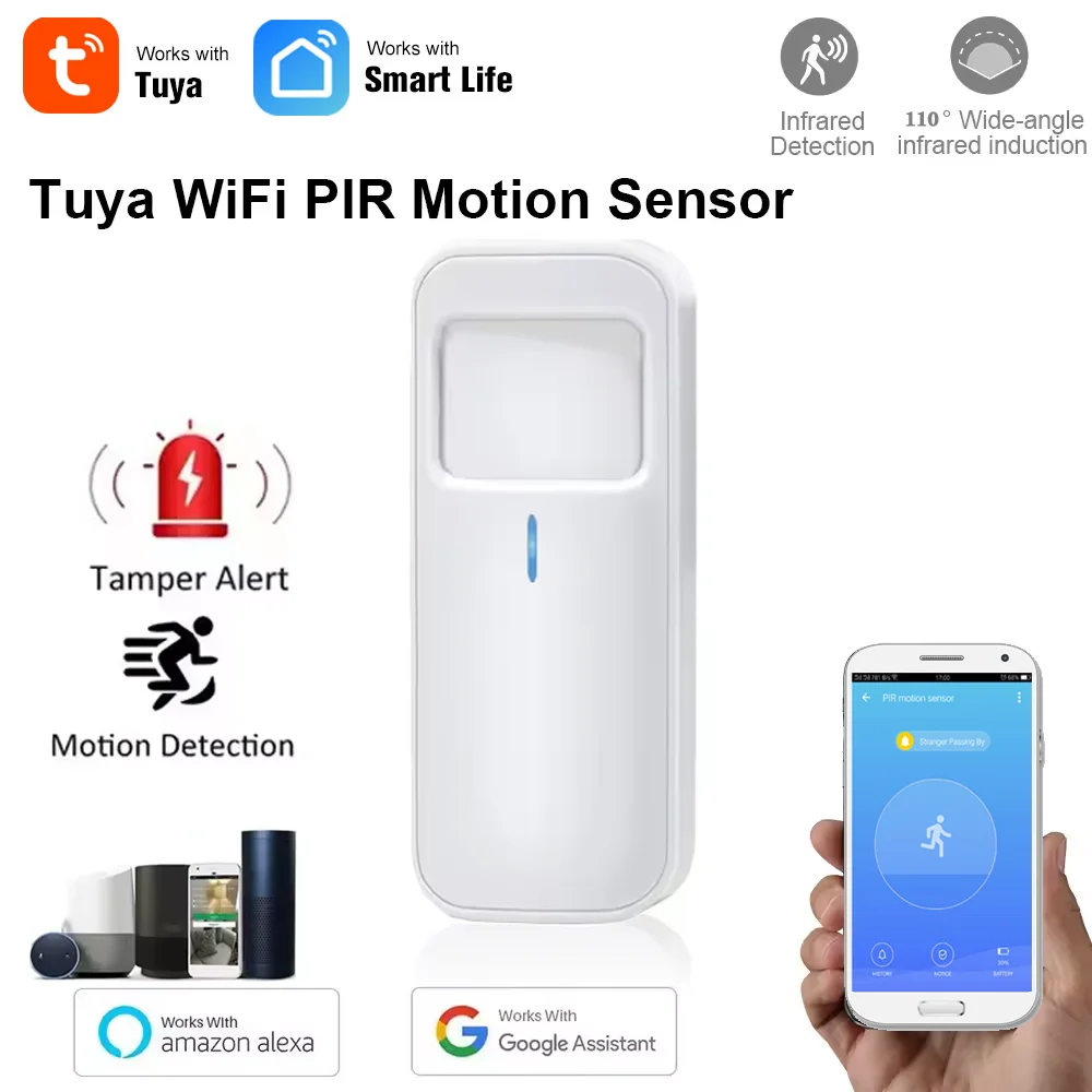 Tuya WiFi Menschlicher Anwesenheitsdetektor Intelligenter menschlicher Körper PIR-Sensor Detektor Sicherheit Smart Life Funktioniert mit Alexa Google Wireless Home Image