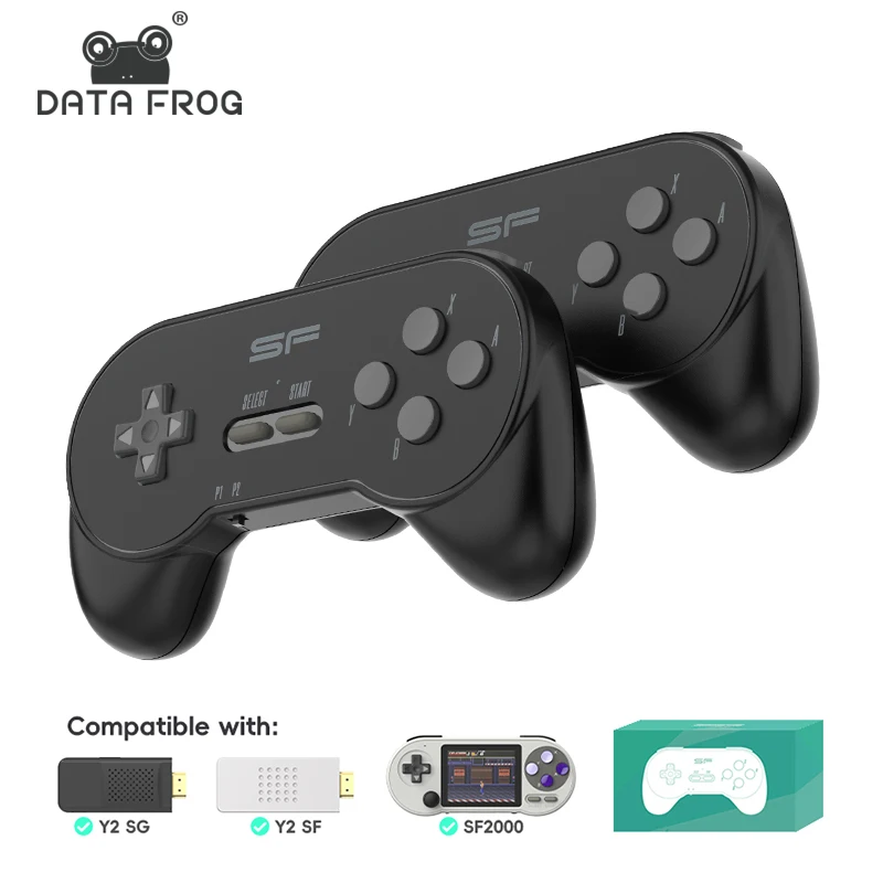 DATA FROG Drahtloser Retro-Game-Controller für SF2000 Handheld-Konsole, klassischer Gamepad-Joystick für Erwachsene und Kinder, Geschenk Image