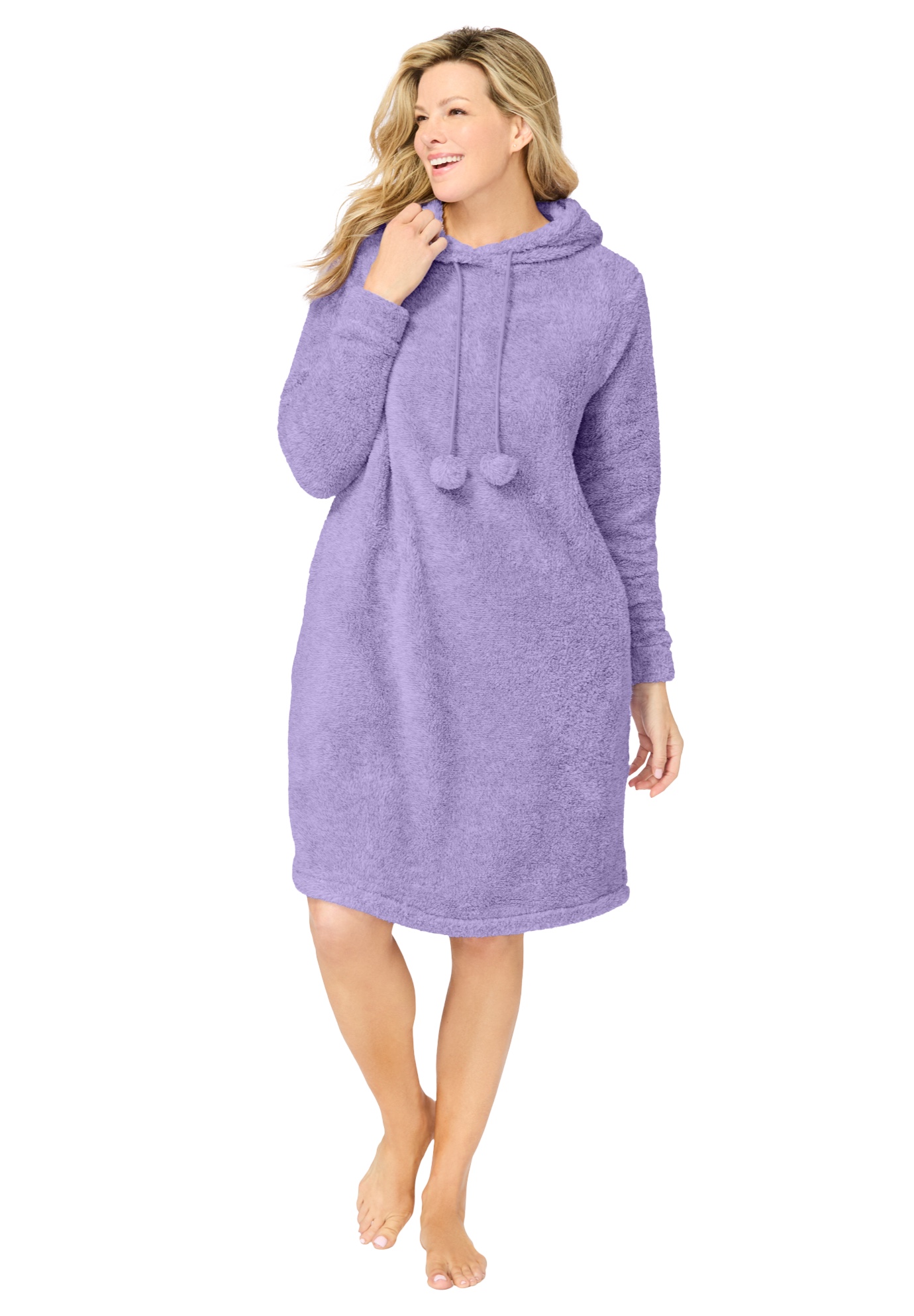 Plus Size Women's Dreams & Co.Â® Oversized Lounger by Dreams & Co. in Soft Iris Marled (Size 3X)