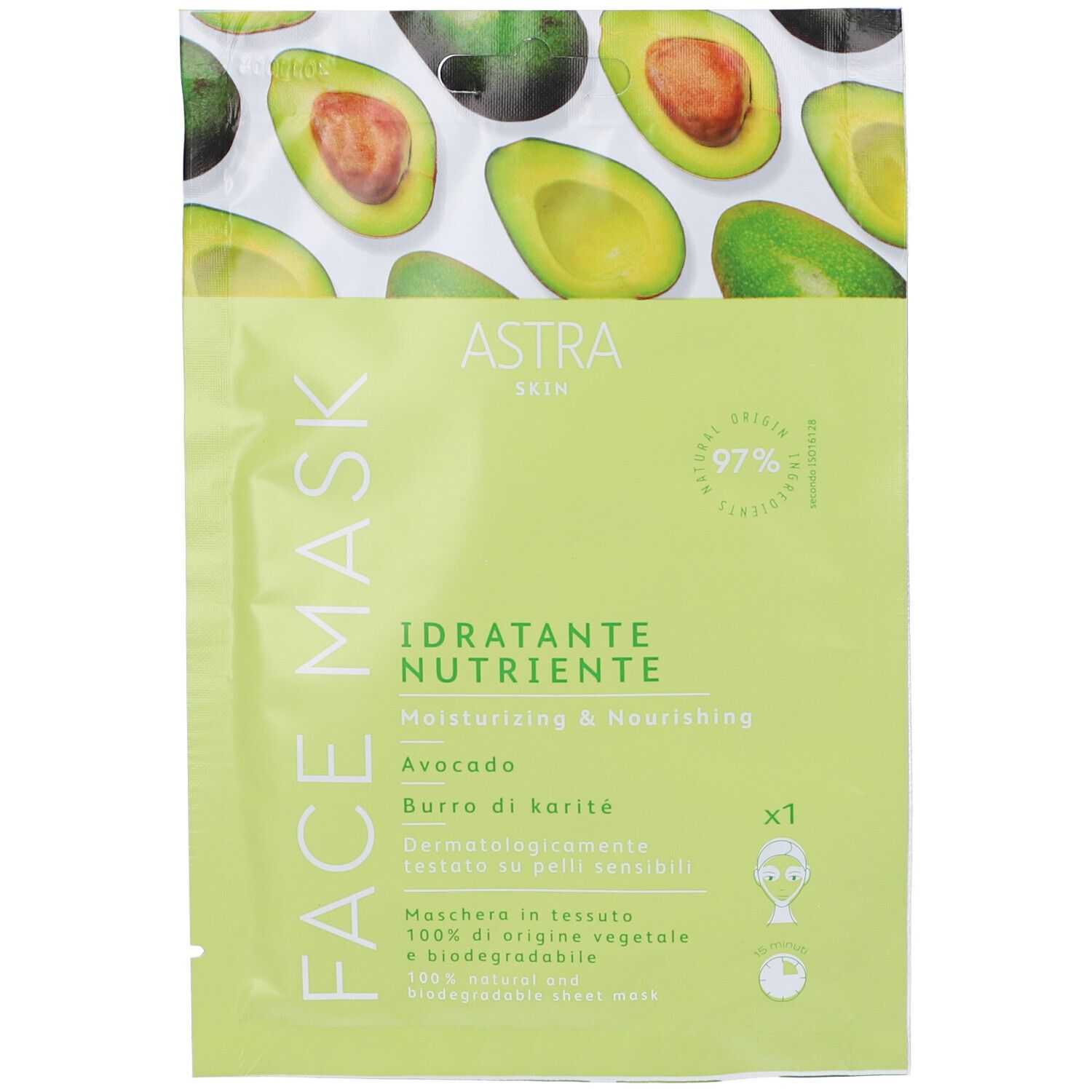Astra Skin Face Mask Idratante Nutriente 1 pz Maschera viso