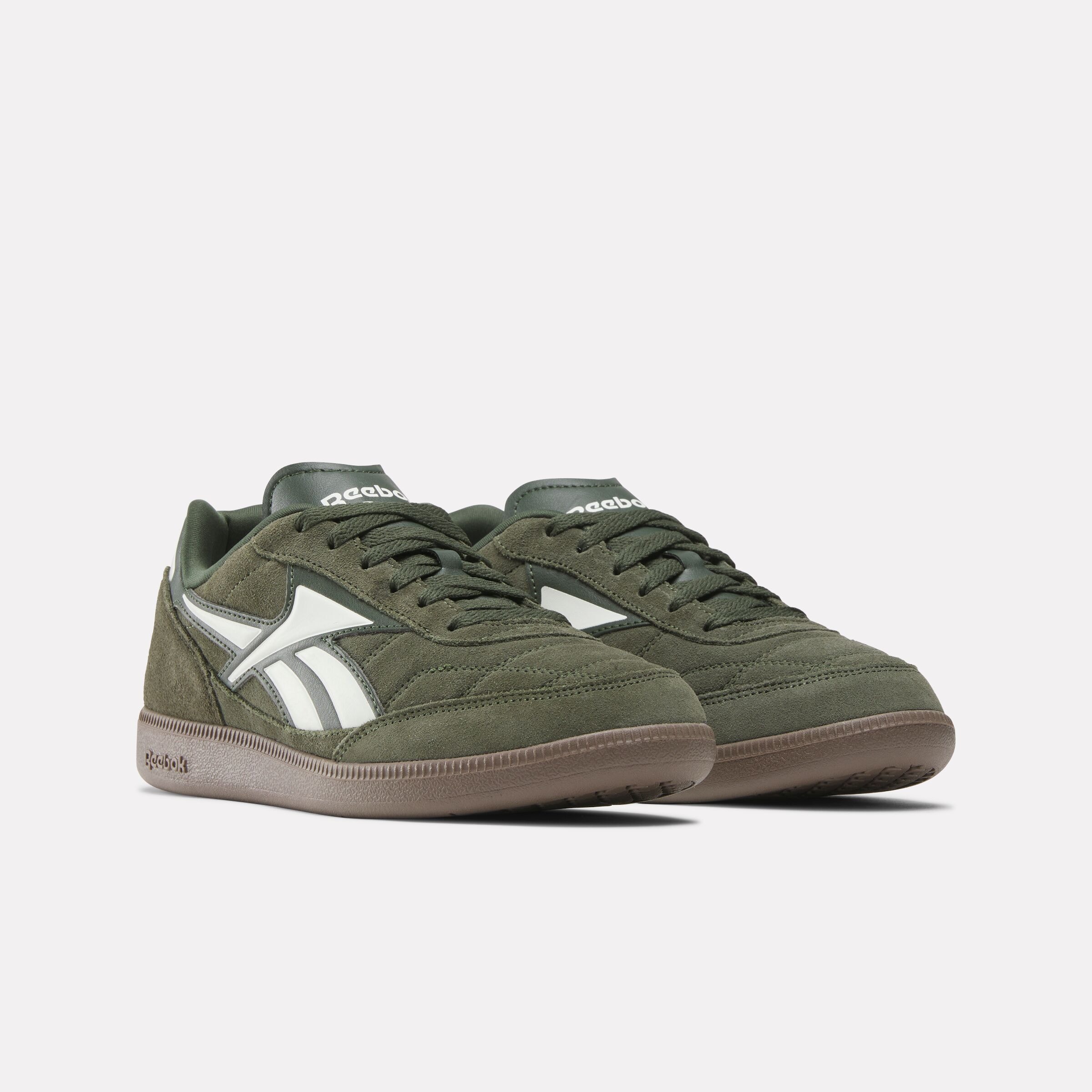 Sneaker REEBOK CLASSIC "REEBOK FINALE", Damen, Gr. 39, gritgrün, chalk, synthgum, Leder, Synthetik, Schuhe Sneaker