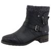 Winterstiefelette MUSTANG SHOES "Fabienne", Damen, Gr. 39, blau (nachtblau), Lederimitat, Textil, Basic, Schuhe, Biker Boots mit Blockabsatz und Zierriemchen